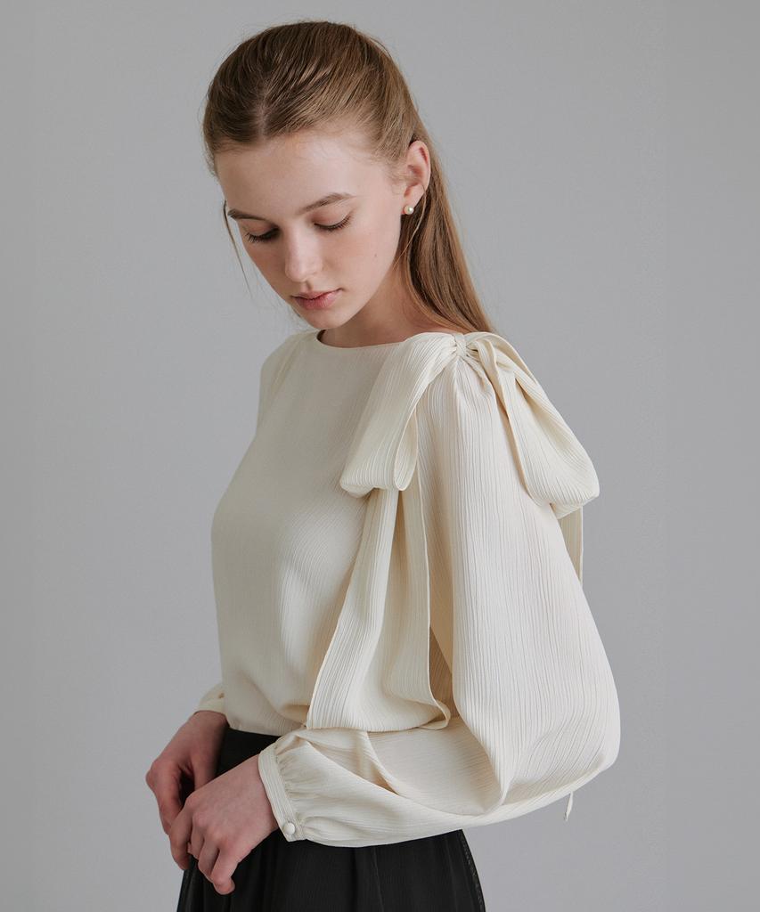 TOWAV Mun Tie Blouse_Cream