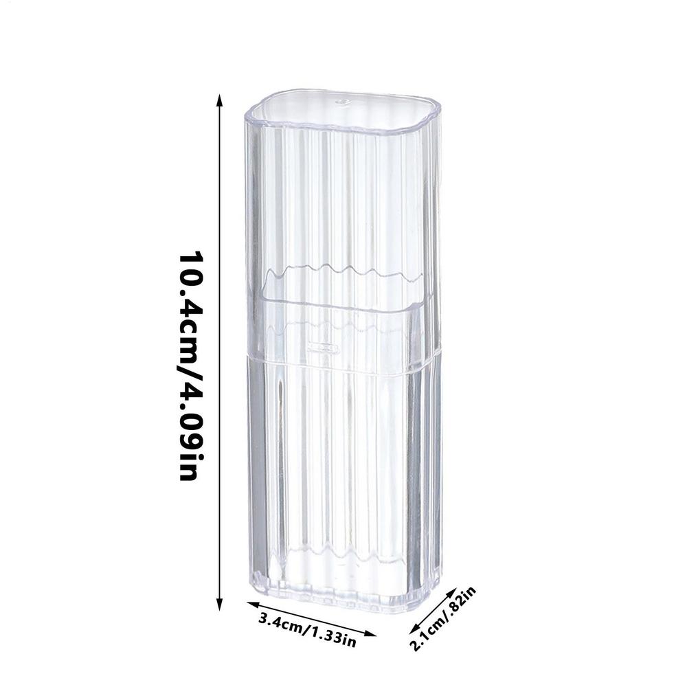 

1pcs Portable Qtip Holder Travel Case Flosser Dispenser Travel Case Cotton Swab Jar Clear Acrylic Storage Box Canister Container білий