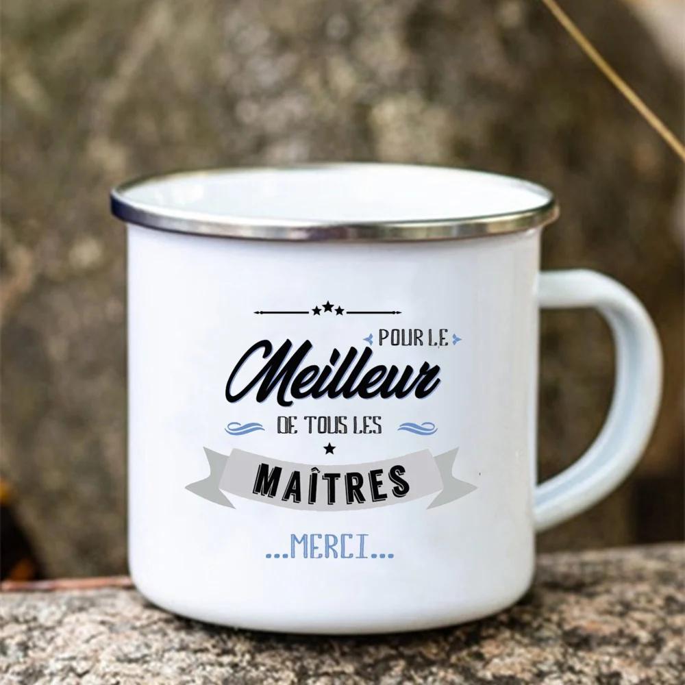 Thank You Super Teacher Mugs Creative Coffee Cups Drinks Water Cup Enamel Camping Mug School Home Handle Drinkware Teacher Gifts