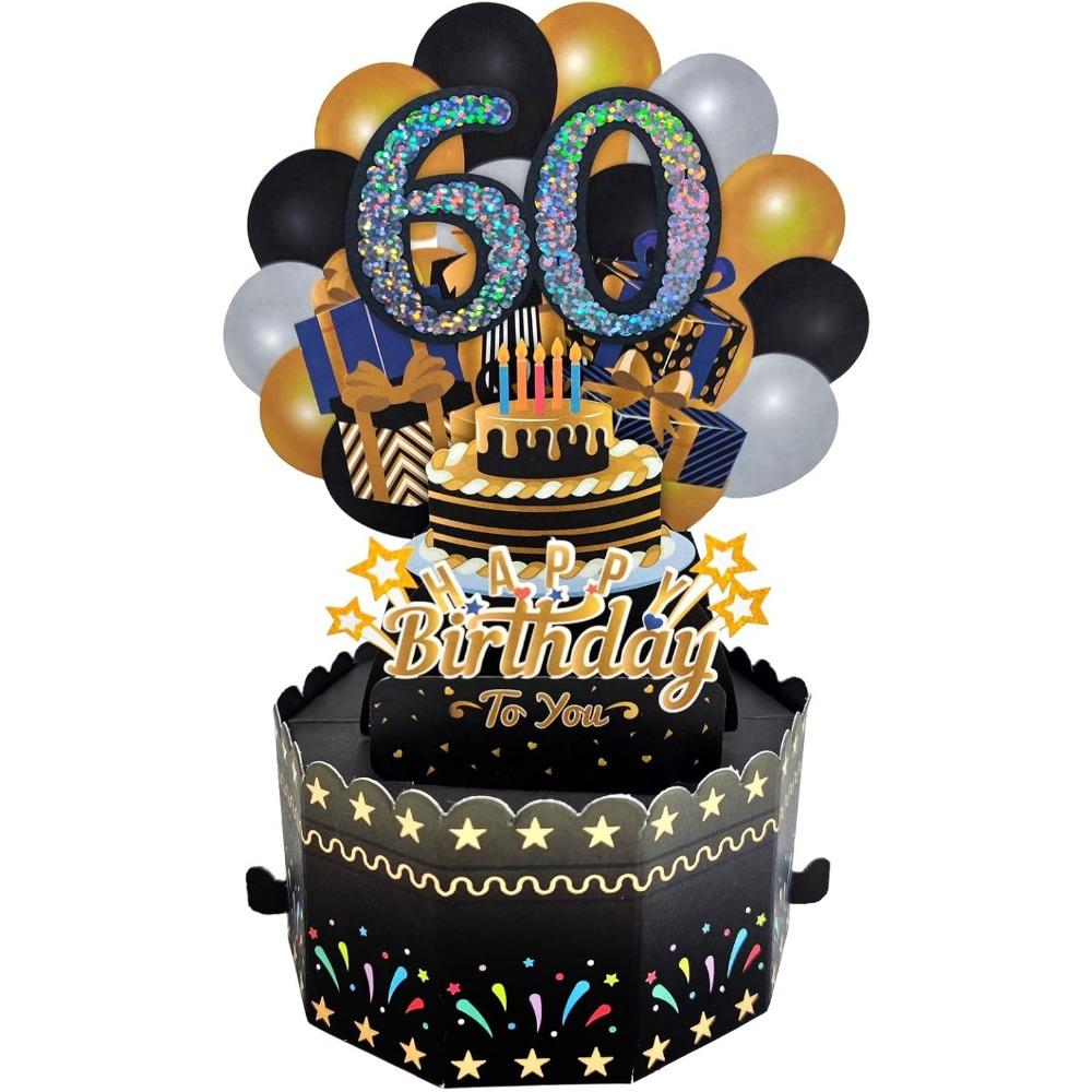 Přání k narozeninám s obálkou 3D dárková krabička Karta s přáním k narozeninám Dárek na párty