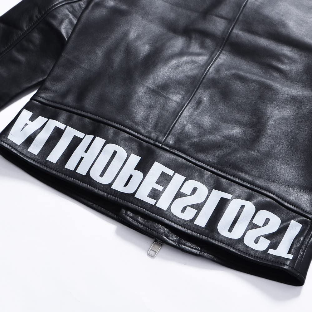 ALTER VENOMV Manoson JACKET Double Rider Jacket in Genuine Lamb Punk and Size S Men's Rider's Leather, Rock, Streetwear, V-Kei Style, (Black)