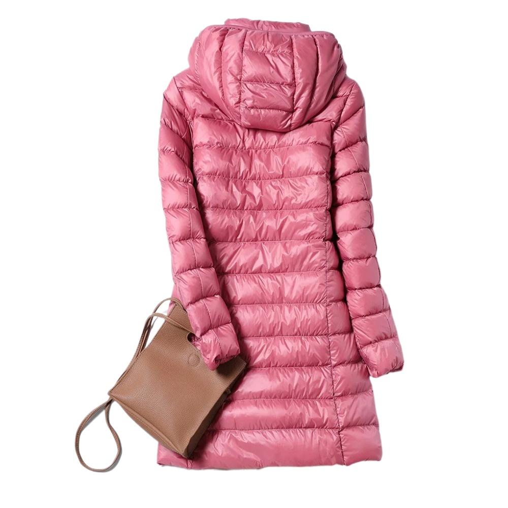 OFTBUY Slim Remove Hooded Parka Fashionable Outerwear 2023 Winter Womens Down Jackets Long Light Thin Coat Puffer Jacket