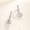 Moissanite Lab Diamond Halo Earrings BME026