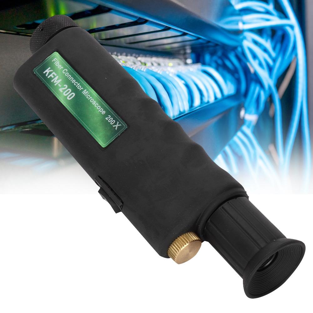 Handheld Optical Fiber Microscope Inspection Mini 200X 400x Magnification 2.5mm Adaptor