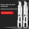 Utility Knife Heavy Duty All Steel Thickened Large Stainless Steel Wallpaper Knife Industrial Grade Durable Tool Holder