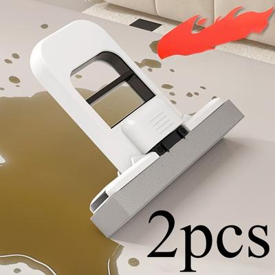 [2uds Mopa Perezosa Multiusos] 1 ud Mopa Perezosa Plegable para Lavado a Mano Mini para Escritorio | Operación con una Mano, Multiusos, Ahorro de Espacio | para Cocina, Pared de Azulejos