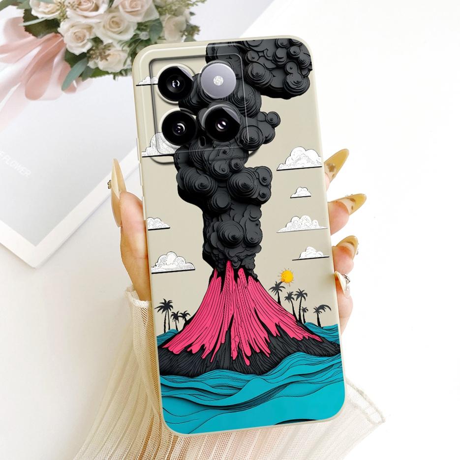For Xiaomi Mi 14 Pro Case Cute Rabbit Cartoon Cover Shockproof Soft TPU Phone Case For Xiaomi 14 Pro Mi14 Pro 5G Back Cover Bags