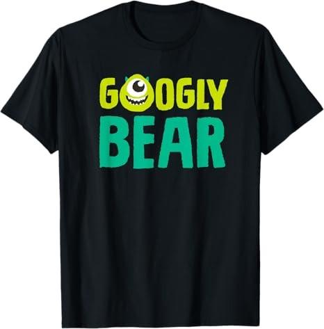 Monsters Inc Mike Wazowski Googly Bear Black TShirt S