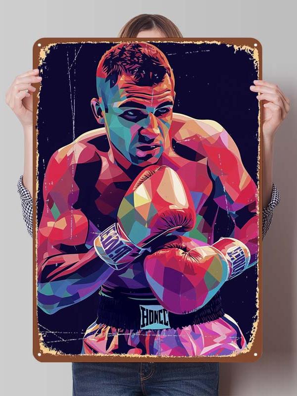 Rocky Marciano Bokser Metalowe Plakaty Vintage Dekoracja Wnętrz Niestandardowe Bokserskie Metalowe Tabliczki Cyny do Dekoracji Ściennej Retro Dekor