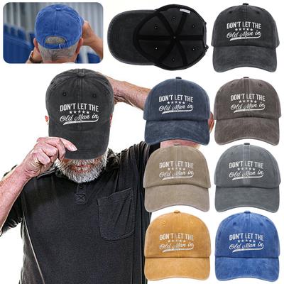 Don't Let The Old Man In Baseball Cap Adjustable Low Profile Caps Vintage Unisex Baseball Hat for Men Women for Summer