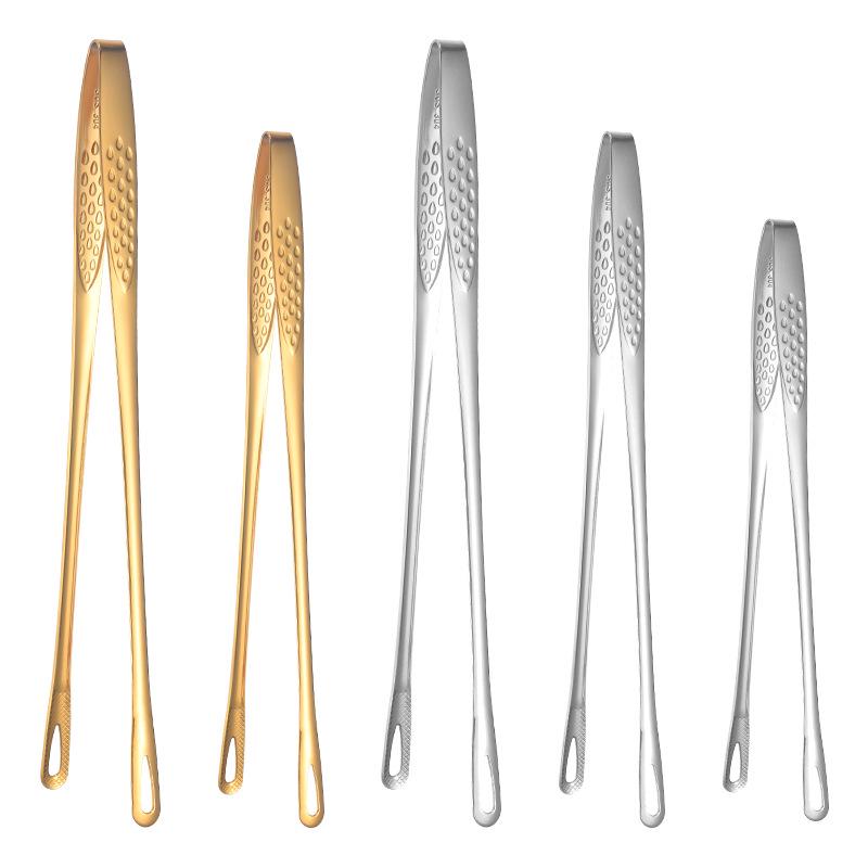 304 Stainless Steel Multi-Purpose Tongs: Perfect for BBQ, Sushi, Steak, and Bread.