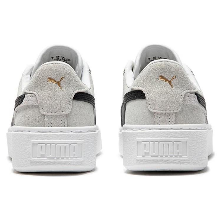 (WMNS) PUMA SuedePlatform 'White and Black' Women's 395225-02