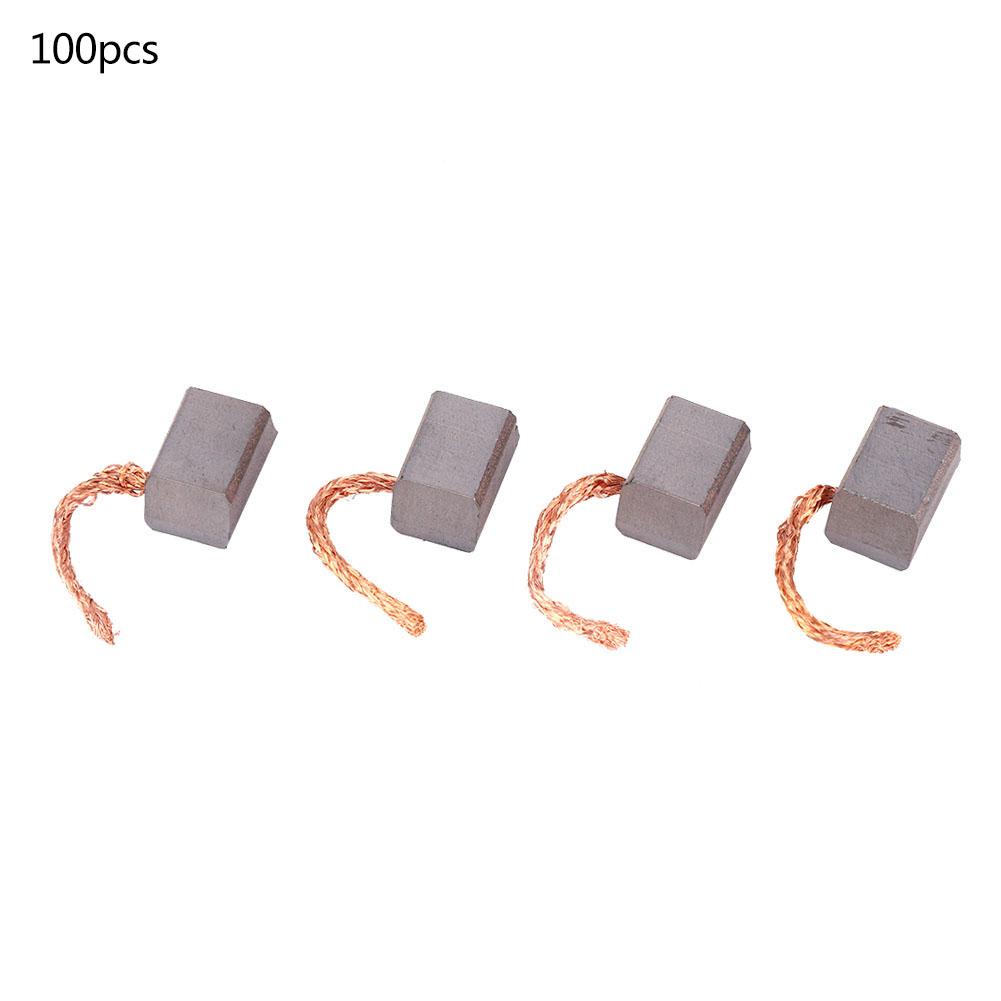 100Pcs Carbon Brushes Replacement Kits Fit for Automotive Electronic Fan Motor J435A 9x8x13.5mm