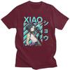 T-shirt Classiche Personalizzate Xiao Genshin Impact Manga Uomo Manica Corta Streetwear T-shirt 100% Cotone T-shirt Oversize Merch