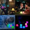 3-inchLED Glowing Ball Light w/Remote RGB Color Changing Globe Mood Lamp 16 Colors Waterproof Ball for Garden Yard Pool Decor