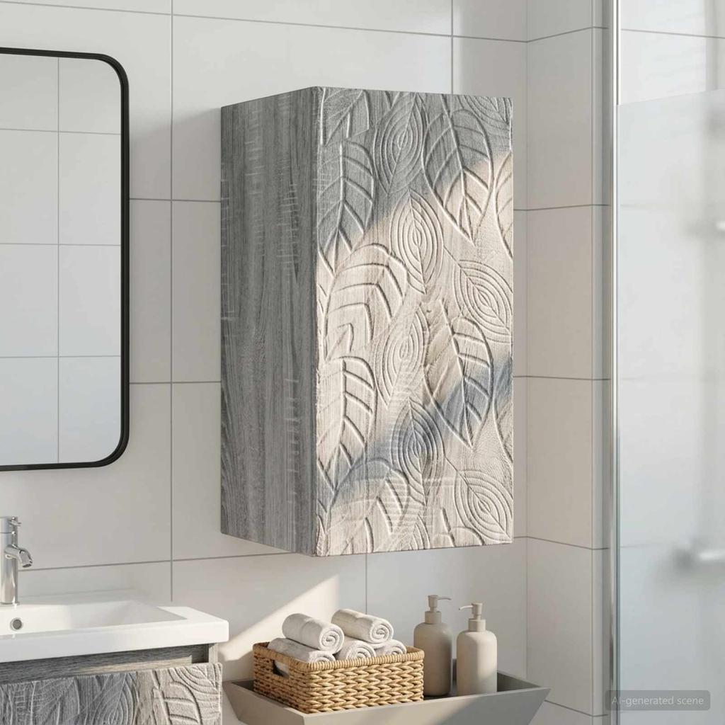 Bathroom Wall Cabinet DELFT Sonoma Grey 30 x 31 x 59 cm