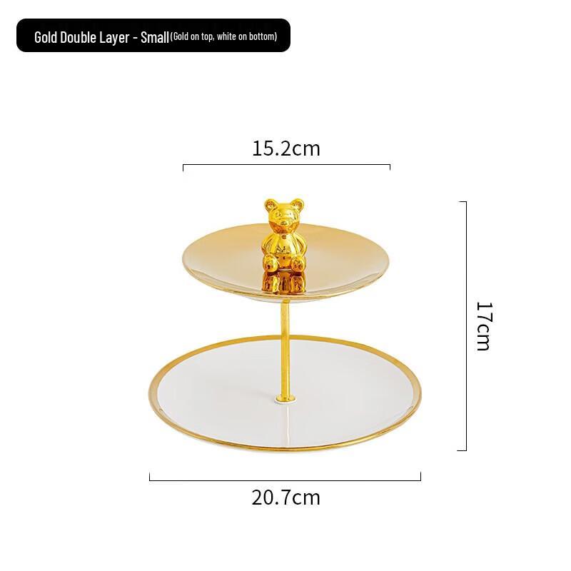 Ceramic Two-Tier Fruit Plate