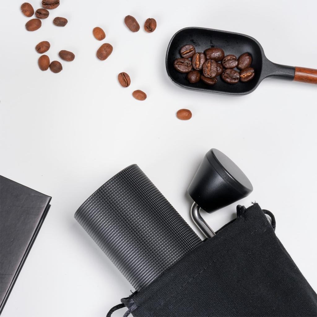 Manuelle Kaffeemühle CNC Edelstahl Grat Professionelle Doppel Lager Einstellbare Tragbare Hand Kaffee Bean Mahlen