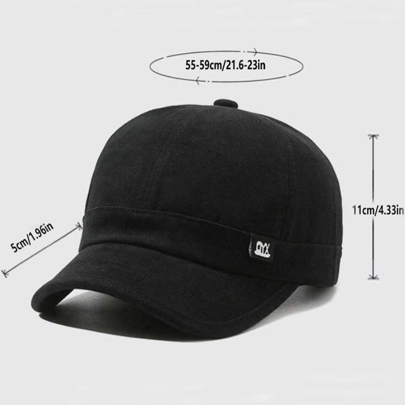 Short-brim baseball cap, fashionable and versatile, Korean style, solid color, duckbill hat, outdoor sports, sun protection cap