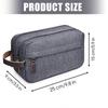 Lightweight Men's Travel Toiletry Bag With Water Resistant Oxford Cosmetic Case And Multiple Pockets for Outdoor  Gray