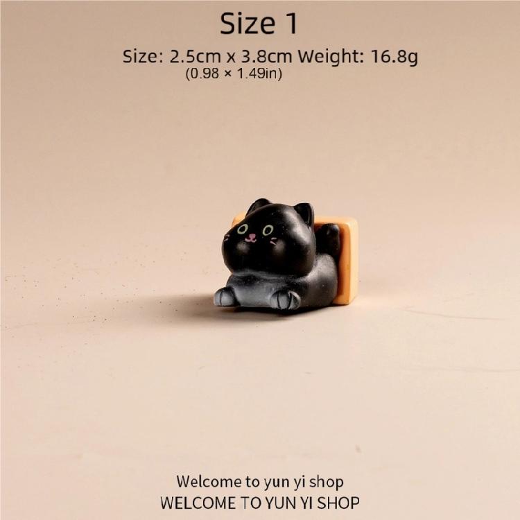 Charming Cartoon Cats Auto Decors Resin Sturdy Base Decorative Resin Cats Sculpture for Vehicle Dashboard Or Work space