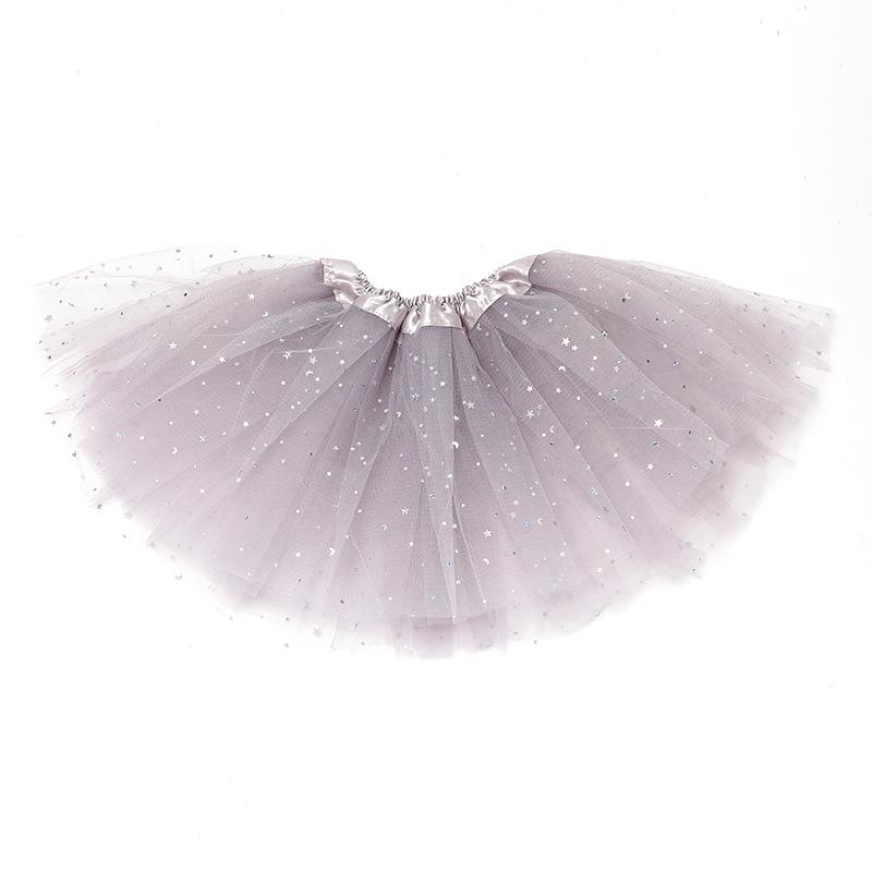 

Пышная юбка-пачка для девочек - Принцессина трехслойная балетная юбка для детей 30CM серый