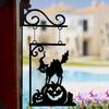 Vintage Halloween Hanging Sign Not Easy To Deform Witch Silhouette Ghost Pendant Party