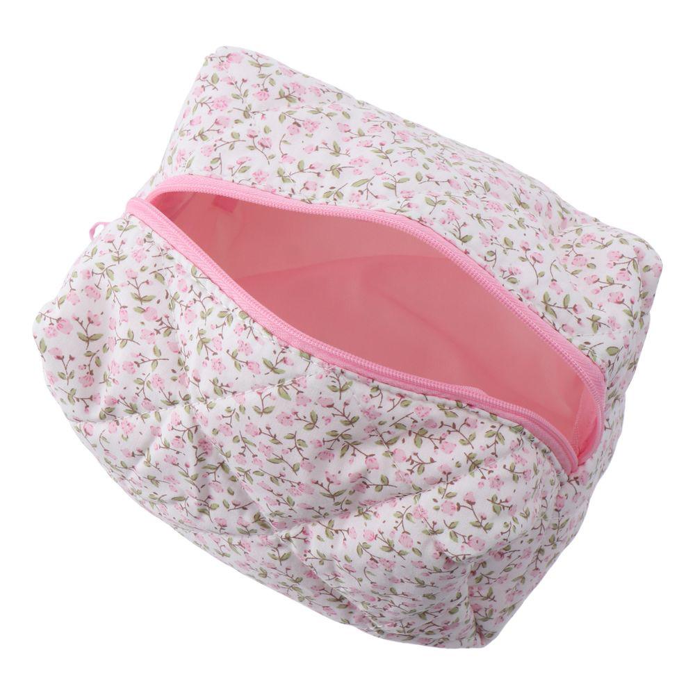 Organizator do przechowywania kwiatowy bufiasty pikowana kosmetyczka kosmetyczka kosmetyczka torebka damska dziewczęta