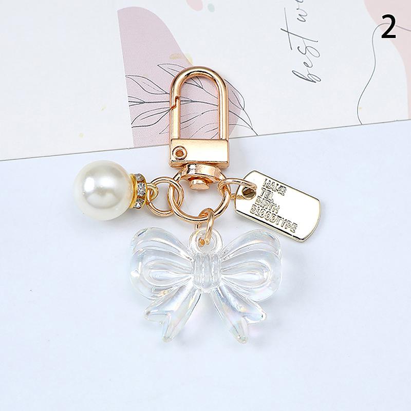 Elegantní perlová mašlička Přívěšek na klíče s mašličkou Ženy Dívky Přívěsky na klíče Přívěsky do auta Držák na klíče Kabelka Příslušenství Diy Šperky Dárky