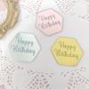 5pcs/set Acrylic Rose Gold Silver Happy Birthday Cake Topper Round Cupcake Toppers Wedding Party Dessert Cake Decoration Tools