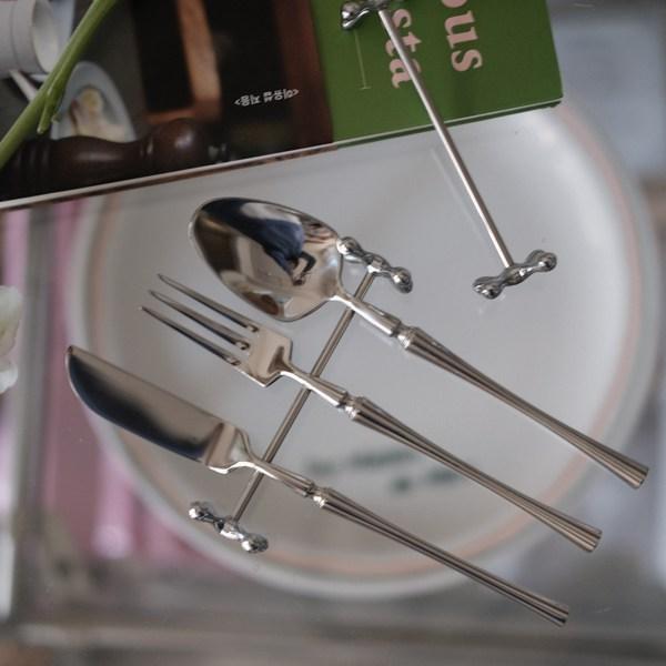 Couber Dumbbell Stainless Steel Spoon Rest 4P Set, 4 Pieces, Korean popular tableware