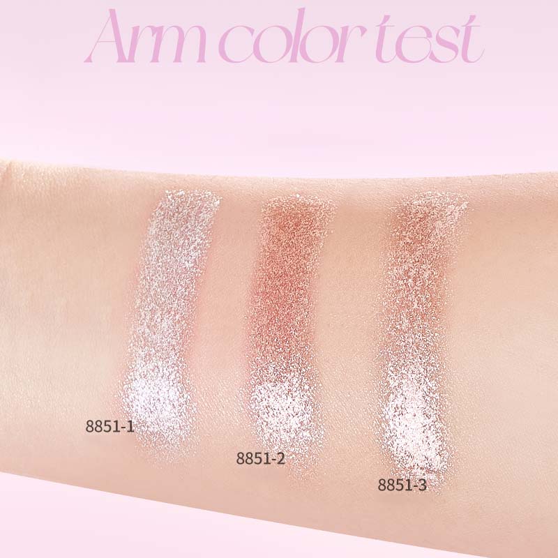 Fine Glitter Highlight Powder Delicate Monochrome Pearlescent Face Brightening Shimmer Powder Makeup