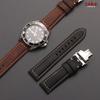 Genuine Calfskin Leather Watchband 20mm 22mm 24mm Butterfly Buckle Bracelet for Omega Business Watch Band for Seiko Brown Straps