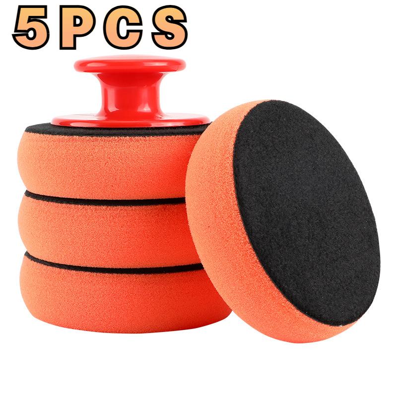 7PC Car Wash Waxing Polish Sponge Microfiber Applicator Pads Applicator Density Washing Cellulose With Round Car Cleaning Sponge