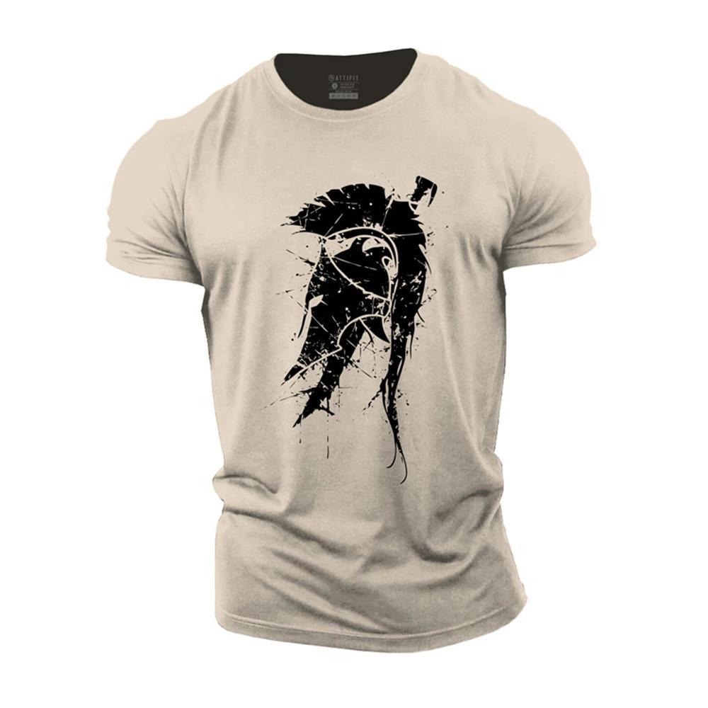 Summer Round Neck 3D Print T-shirts Fitness Sports Tops Fashionable Casual Short Sleeved Men's T-shirts