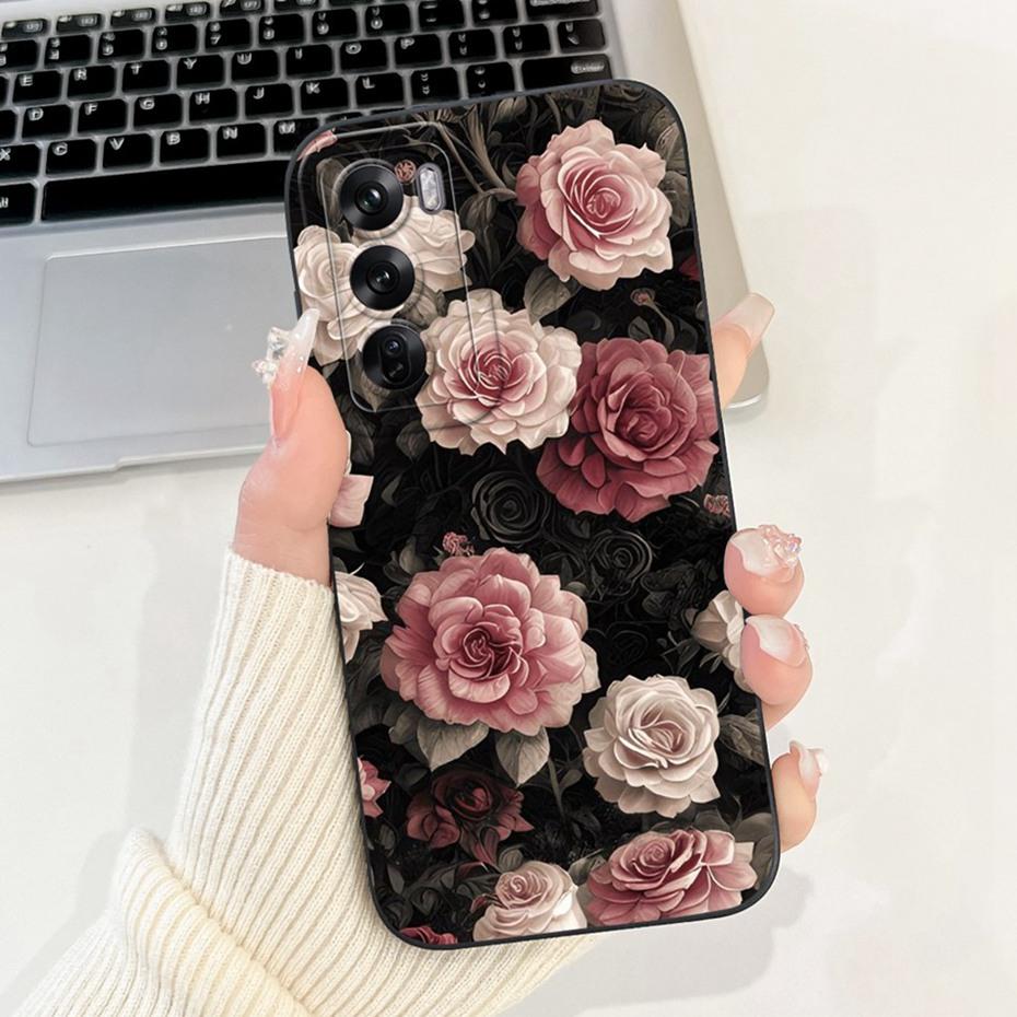 Beautiful Floral Phone Case For OPPO Reno12 12Pro 5G Soft Silicone Shockproof Cover For Oppo Reno12 Pro 5G Reno 12 Cases Bumpers