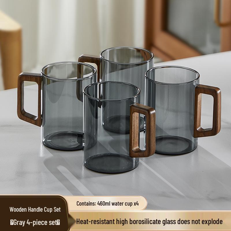 Hitzebeständiges Glasbecher-Set für Tee und Wasser