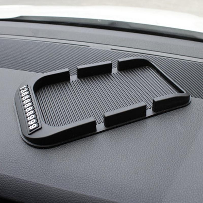 Car Dashboard Anti-Slip Mat With Cell Phone Number Silica gel Auto Non-slip Pad For Paper Towels GPS Phone Auto Car Accessories
