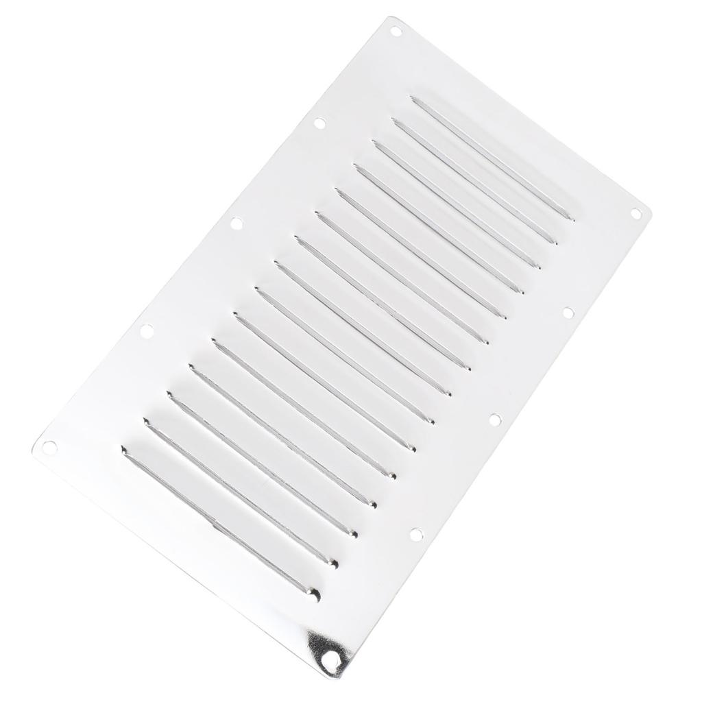 2PCS Air Venting Panel Covers 316 Stainless Steel 15 Slots Rectangular Louvered Air Vent for Ship Yatch