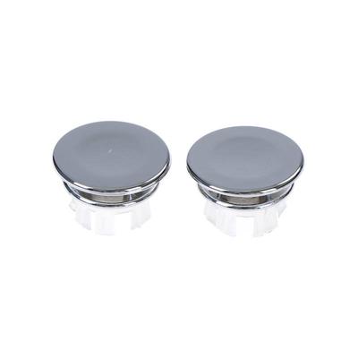2Pcs Round Overflow Cover Tidy Trim Chrome Bathroom Basin Sink Spare Replacement