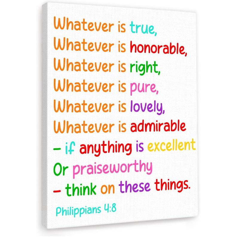 Christian Scripture Wall Art For Kids,The Lord Is With Me Psalm 118:6 pirational Bible Verse Canvas Framed Paintings Posters For Nursery Sunday