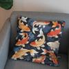 2D Colorful Koi Fish Pattern Decorative Pillow Cover Pattern Cushion Cover Suitable For Sofa Bedroom Car Pillow Cover