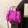 Chic Korean Style Small Handbag For Women Featuring Trendy Zipper Closure And Soft Pu Material