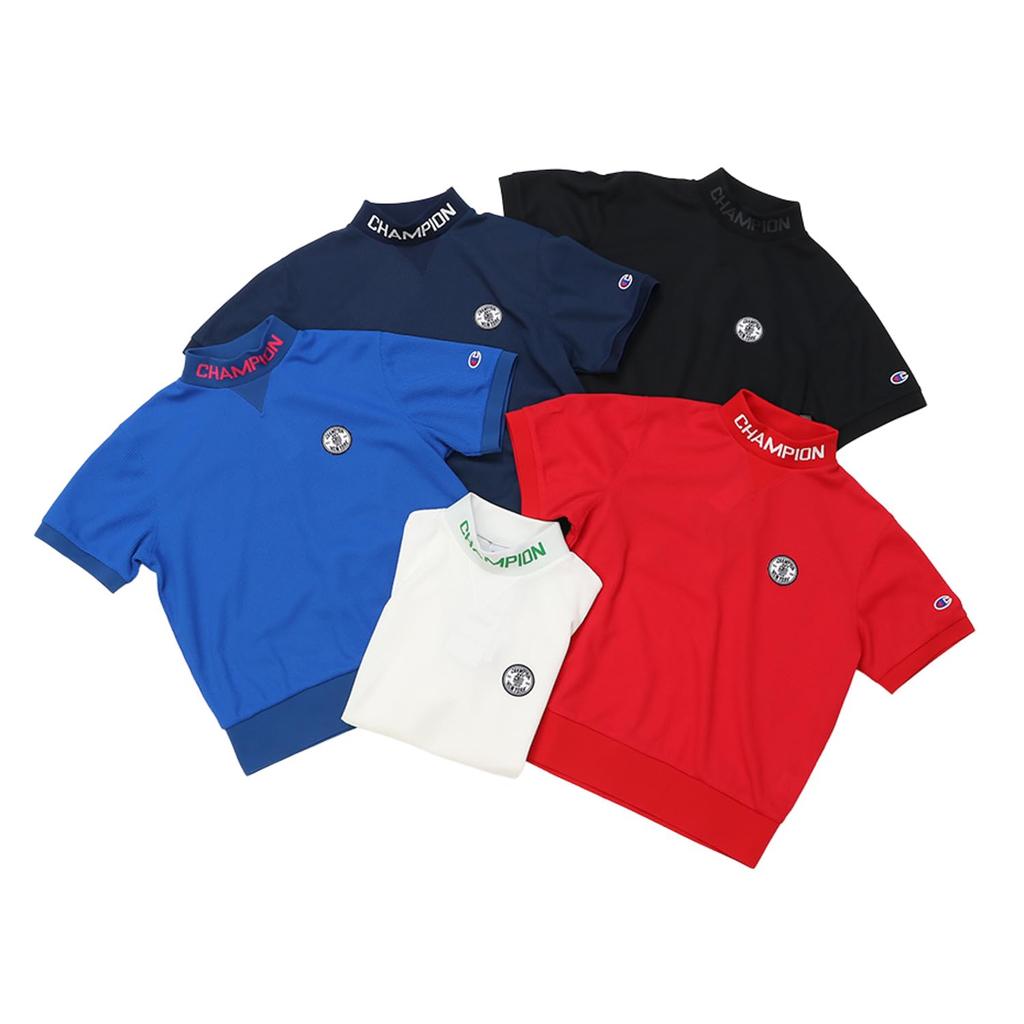 Champion Golf Short Odor UV Heat Graphic Logo Mock Women's T-Shirt, Sleeve, Antibacterial, Resistant, Quick-Drying, Protection, Shielding, Print,