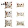 Flower Pattern Cushion Cover Floral Embroidered Cover, Decorative Throw Pillow Spring Home Refresh Decor Farmhouse for Living Room Sofa Couch