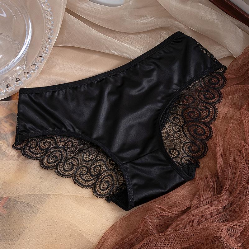 Lace Butterfly Low-Rise Panties - Breathable Ice Silk