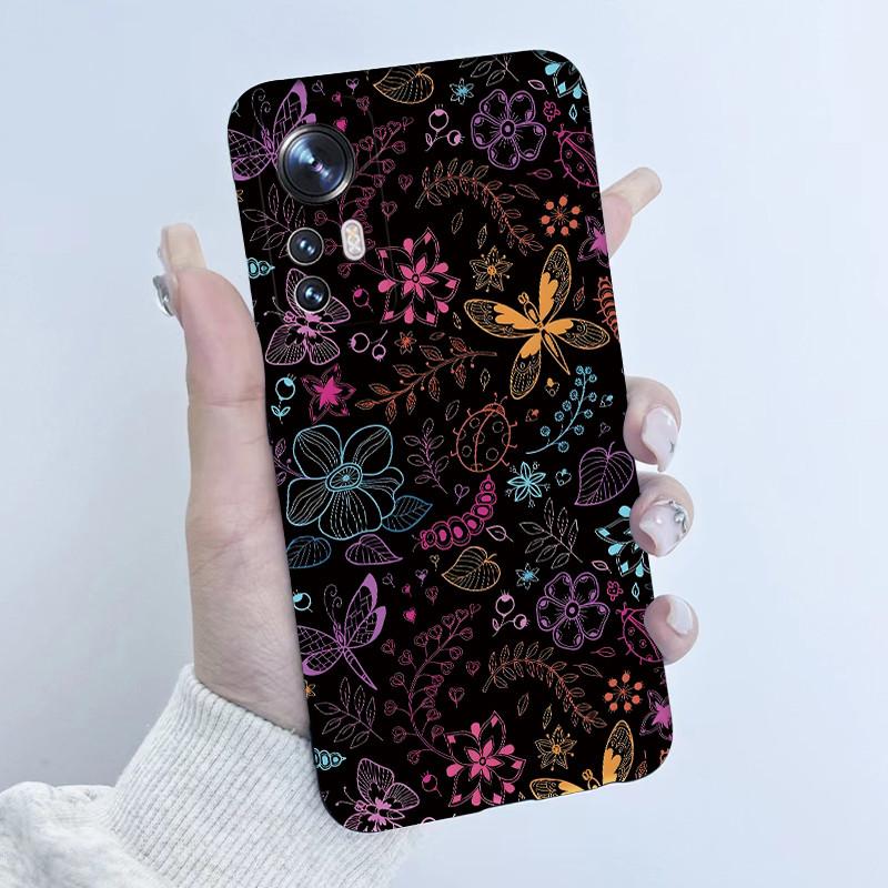 

For Xiaomi 12 12X Case For Xiaomi Mi 12 Pro Flower Girl New Design Back Cover Housing For Mi12 12Pro Soft Silicone Funda Shell Xiaomi 12