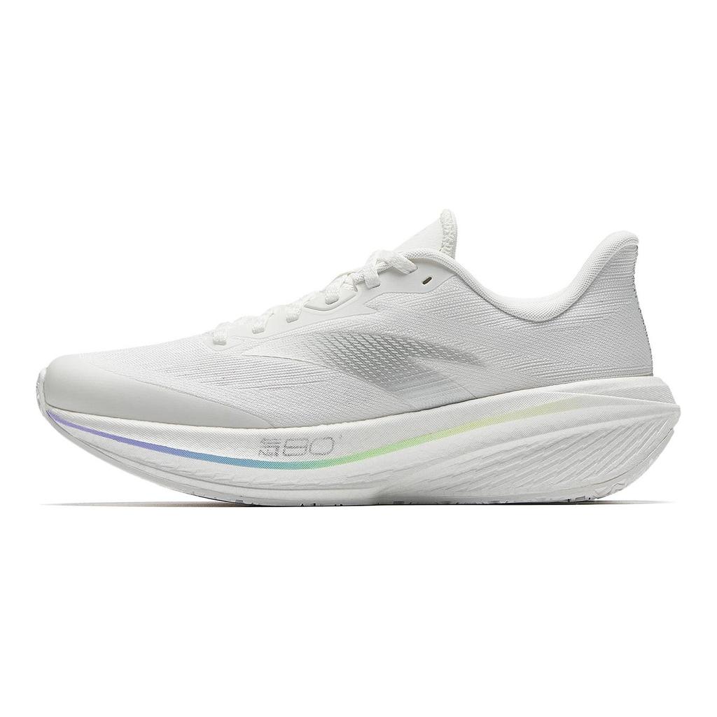 Anta 2Nd Zone Heart Rate 80 Comfortable Fabric Synthetic Leather Rubber Low Top Running Shoes Women sneaker White Silver 122615555-1