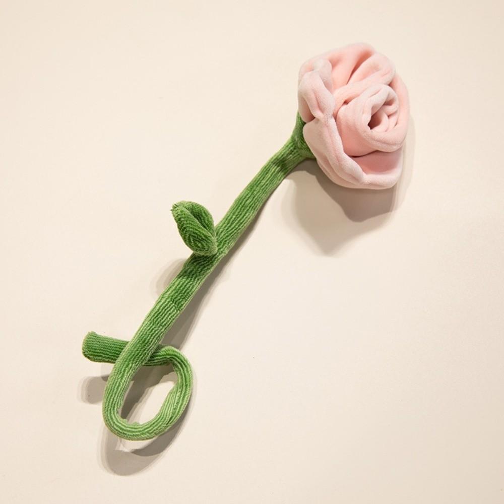 Twist Stick Handmade Felt Flower Bendable Wire Stem Flexible Iron Wire Artificial Floral Bouquet Artificial Single Stem Bouquet