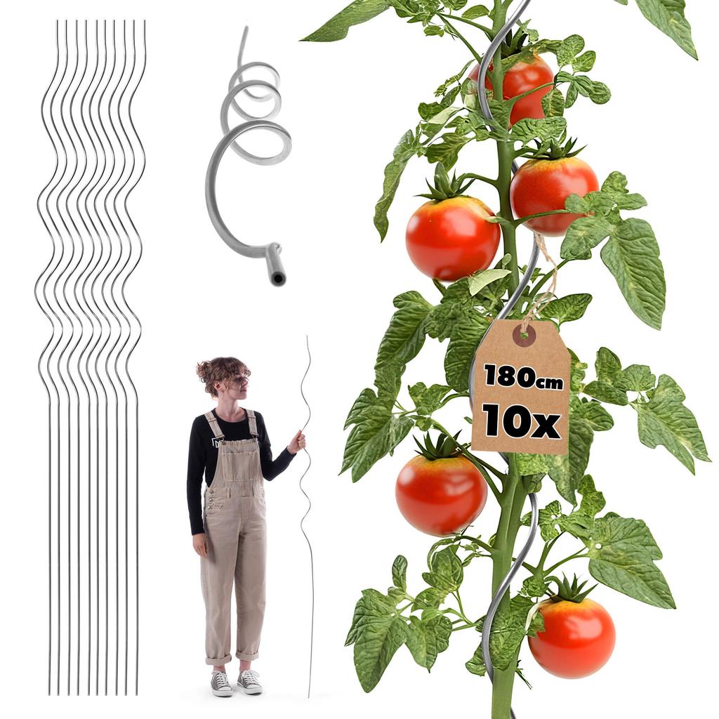 KADAX Aluminum Spiral Plant Pole 180cm 10pcs